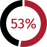 Image of a Graph Displaying - 53%