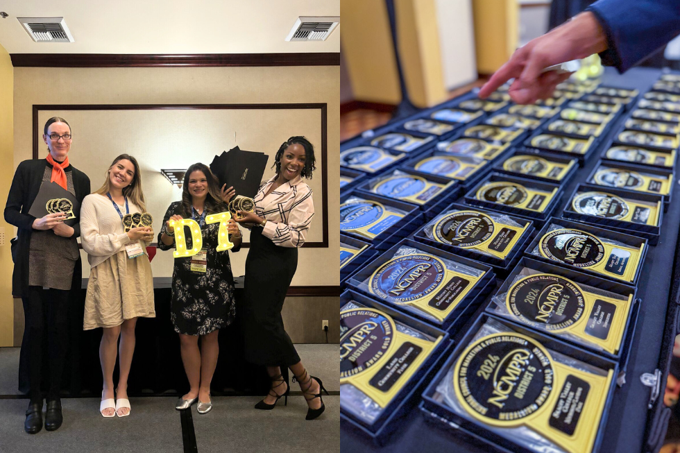 SVC marketing team holding their awards