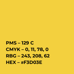 Box showing color codes for Cardinal Gold (see below).