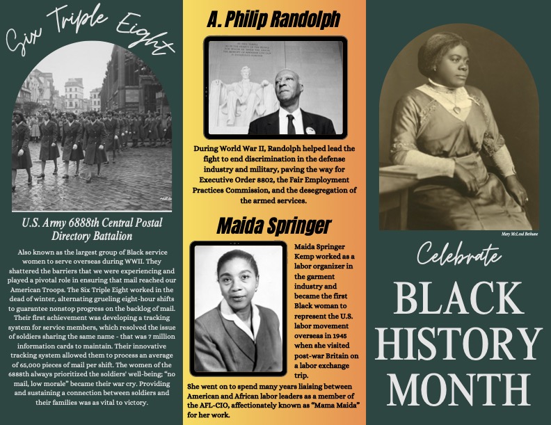 Black History Month Pamplet Page 1